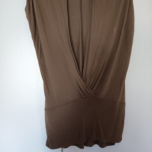 H&M brown tunic blouse, size large