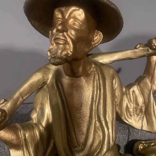 Metal decorative statue Asian style like new, 50 cm, iron