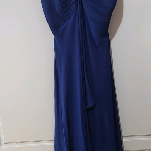 Evening dress blue, like new, sizes M to XL