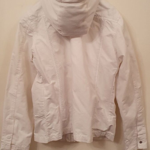 United Colors of Benetton white jacket with hood, size S