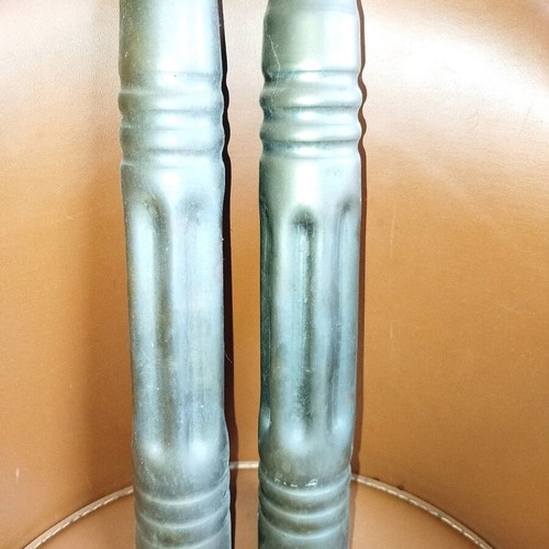 Chalices pair used with intricate designs and natural patina