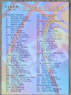 Κάρτα Fleer Basketball 1996-97 μεταχειρισμένη, Checklist 149