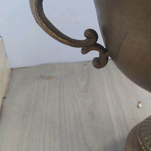 Metal cup painted gold like new