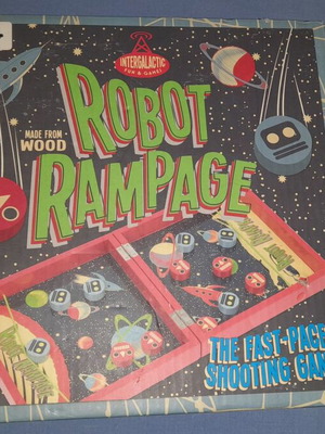Robot Rampage μεταχειρισμένο ξύλινο παιχνίδι δεξιοτεχνίας για δύο παίκτες