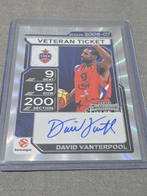 EuroLeague David Vanterpool Veteran Ticket Auto 2025-26 Panini Contenders like new
