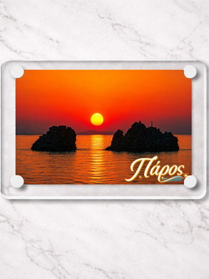 Acrylic fridge magnet 6x9cm – Paros, Greek summer collection