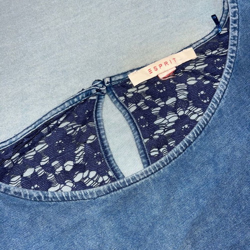 Esprit blue denim dress used with elastic waist