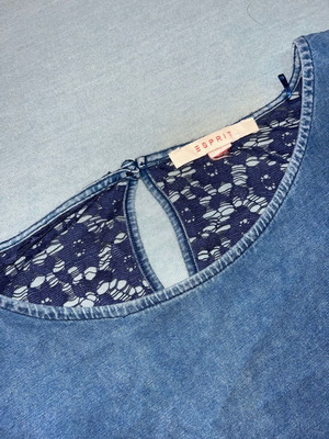 Esprit blue denim dress used with elastic waist