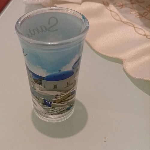 Santorini souvenir shot glass new, 60ml
