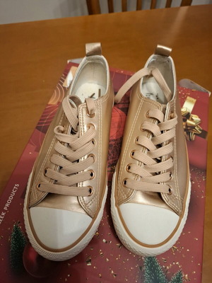 Primark sneakers pink-gold like new, size 37