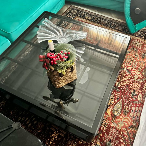 Corner sofa and coffee table used, dimensions 330x240 cm