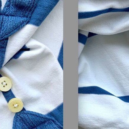 Set of 2 used Abercrombie & Fitch men's short-sleeve Polo Rugby shirts size S striped