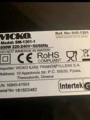Vicko Kitchen Machine like new
