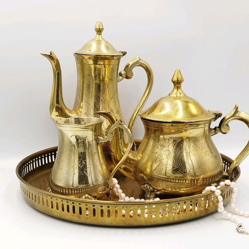 EPNS silver plated English tea and coffee set used