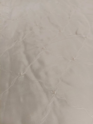 Bridal quilt set like new with quilted embroidery and pearls