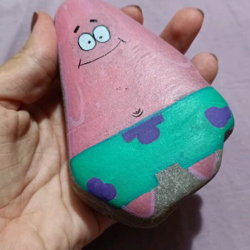 Painted stone with Patrick made to order