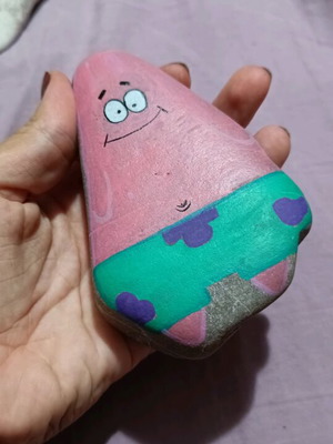 Painted stone with Patrick made to order