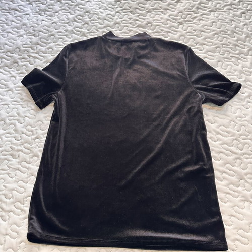 Zara Trafaluc velvet T-shirt size M like new, black