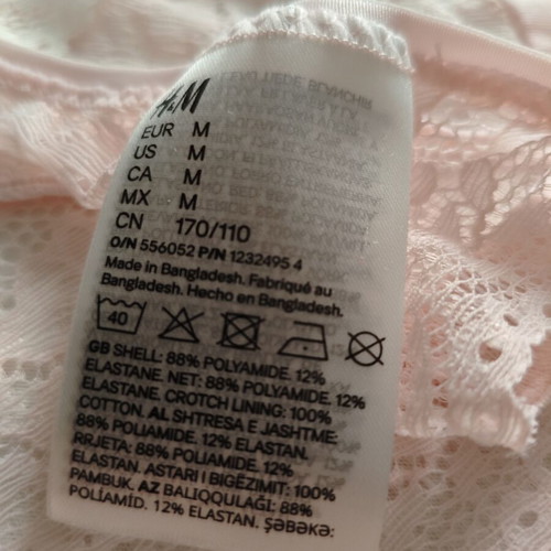 Low Rise Thong 2 Pack size M H&M new, white and pink