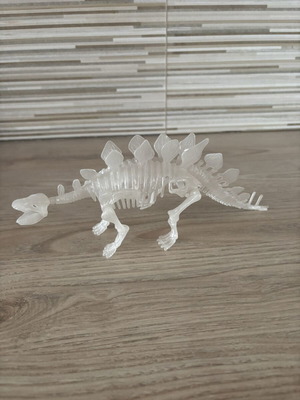 Stegosaurus skeleton model toy used, glow in the dark