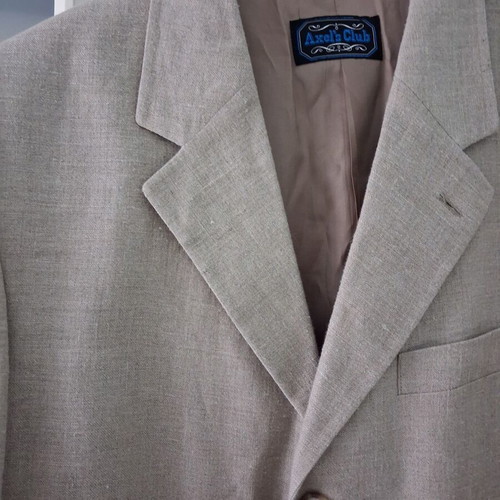 Axel's Club men's summer linen jacket like new 3-4XL beige
