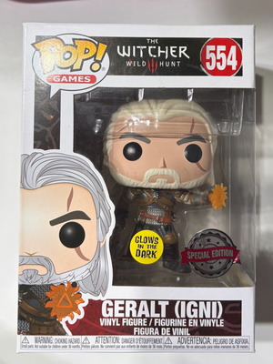 Funko Pop Geralt #554 ειδική έκδοση glow in the dark καινούργιο