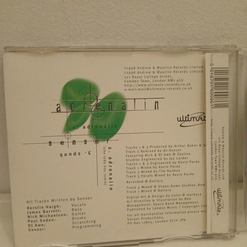 Senser Adrenalin CD Single used, electronic