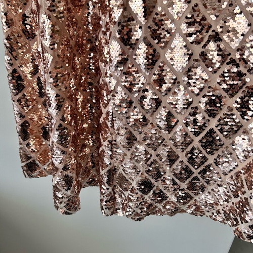 Long dress golden sequins like new, size S