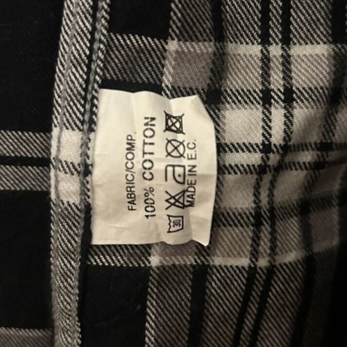 Guy Laroche Cotton Shirt like new, large size, black and white