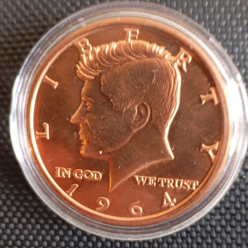 Kennedy coin one ounce fine copper 999 like new collectible