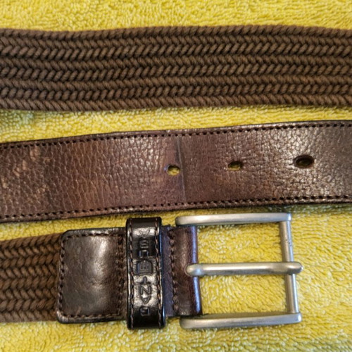 Women's belt used, brown, Made in Italy, length 99cm