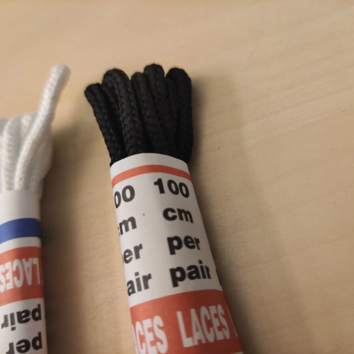 Shoe laces new, pack of 5 pairs, multicolor