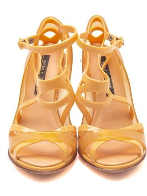 Melissa x Jean Paul Gaultier orange stiletto sandals new