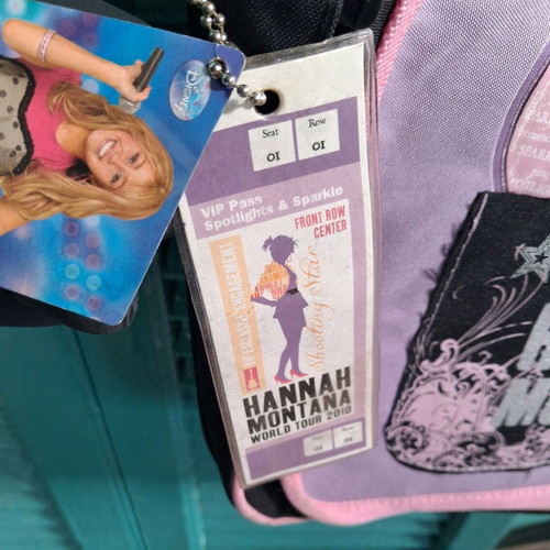 Vintage Hannah Montana 2010 Collectible Bag New with VIP Pass Tag