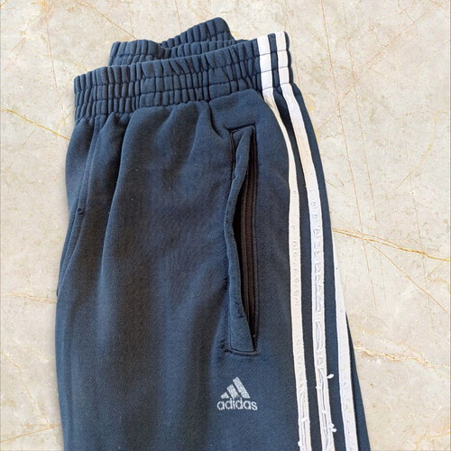 Adidas Climalite tracksuit used, black with white stripe, Small