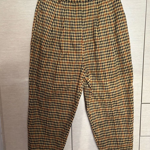 Asos checked pants high-waisted balloon like new, brown multicolor XL