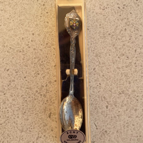 Vintage silver-plated souvenir spoon Wien Vienna Austria