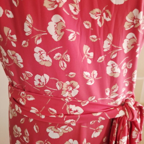 Ralph Lauren sleeveless dress like new, coral pink floral jersey