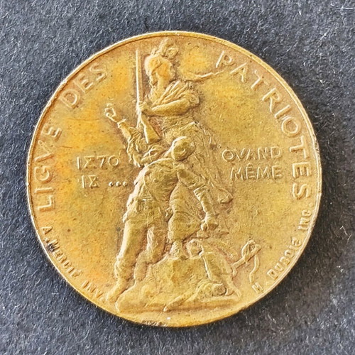 Medal 1882 like new from the League of Patriots