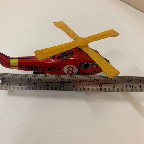 Tin Toy Helicopter Made in Japan 588U used, 1970s