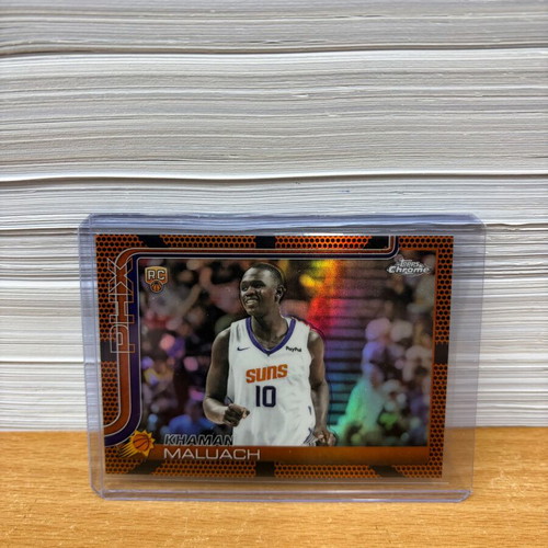 Topps Chrome Basketball Khaman Maluach RC Orange Border-Refractor lot of 2 new