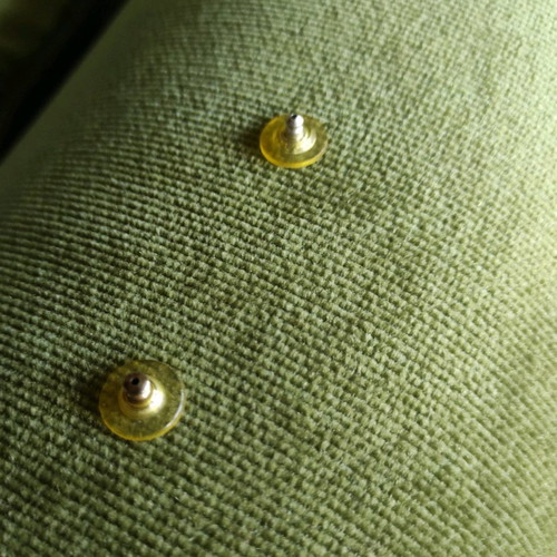 Gold infinity-shaped earrings like new
