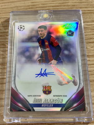 Κάρτα Angel Alarcon Barcelona RC Topps 2024 καινούργια σε ακρυλική θήκη