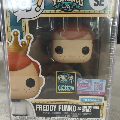 Freddy Funko as Dustin with Shield vinyl figure new, 1000 pcs