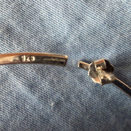 Silver hoop earrings like new