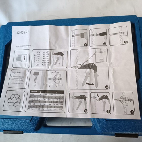 Kompernass KH 3291 drywall gun set with metal anchors and 187 screws new