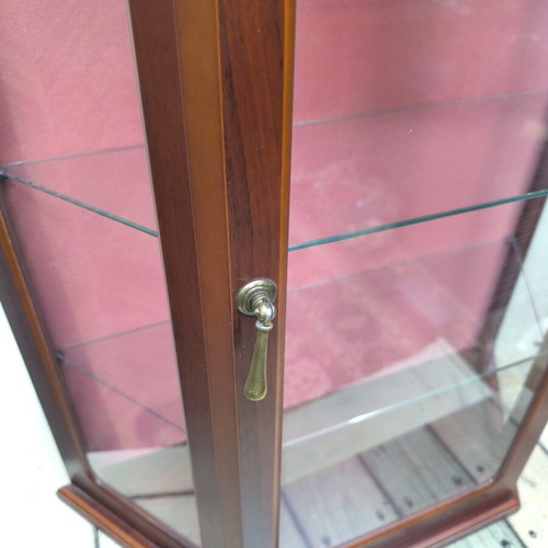 Vintage wall display cabinet with glass door and shelves like new