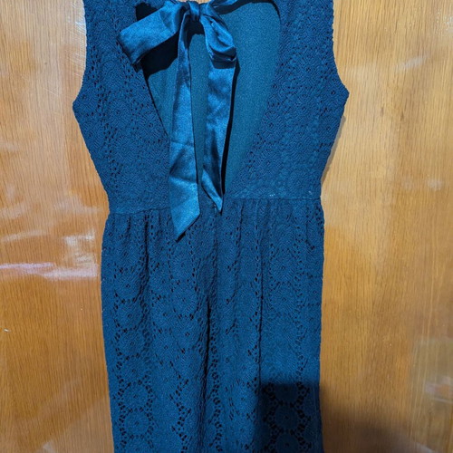 Desiree mini dress with lace and back ribbon, size L, lightly used