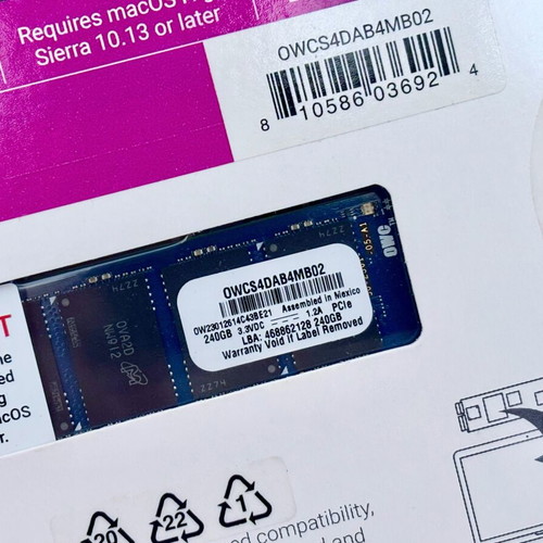 OWC Aura N2 240GB SSD new for Apple Mac