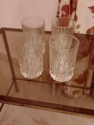 Crystal water glasses like new, set of four